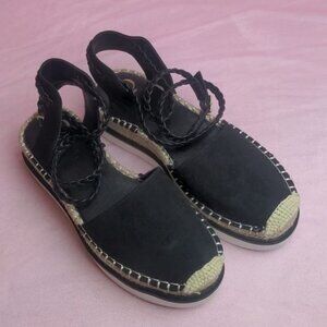 JLo Jennifer Lopez Black Espadrilles size 8